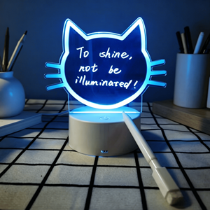 Tableau d'écriture lumineux LED 3D moderne en acrylique, tableau de messages transparent original pour enfants, anniversaires, salon, usage résidentiel - Product Image 4