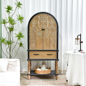 INNOVA HOME <span class=keywords><strong>Buffet</strong></span> en bois massif <span class=keywords><strong>buffet</strong></span> <span class=keywords><strong>buffet</strong></span> design arqué moderne rétro pour salle à manger cuisine salon hôtel ferme - Product Image 4