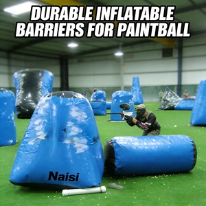 Nuovo Design: Set di 12 Bunker Gonfiabili in PVC da 0,6mm per Paintball, Ostacoli Portatili per Tiro, Campo da Gioco ad Aria Compressa - Product Image 2