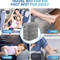 Repose-pieds gonflable de voyage, oreiller de pied Portable pour tout-petits, enfants et adultes, lit d'avion réglable à gonflage rapide