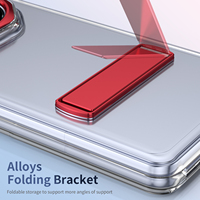 Accessoires pour smartphone transparents Étui de téléphone pour Honor Magic V5 V3 VS3 avec film en verre Support intégré Protection anti-chute