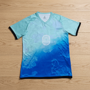 High Quality Premium Adult <b>Soccer</b> Jersey Set Custom Sublimation Digital Print V-neck Short Polyester/Nylon Quick Dry Breathable - Product Image 3