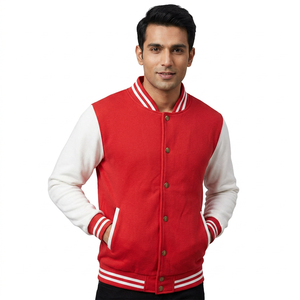 แจ็คเก็ต Letterman Varsity คุณภาพสูง ตัวเสื้อทำจากผ้าขนสัตว์ แขนยาว แท้ เหมาะสำหรับใส่ในฤดูหนาว ดีไซน์ทันสมัยและมีสไตล์ สำหรับผู้ชาย - Product Image 1