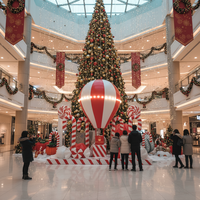 Ballon à air chaud en fibre de verre grandeur nature de 300 cm, sculpture durable, imperméable et résistante aux UV, idéal pour la décoration commerciale et les fêtes