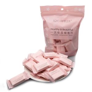 100pcs Mini nén Khăn dùng một lần mặt nén khăn nén tay lau khăn cắm trại xách tay nén đồng xu mô - Product Image 1