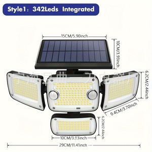 Solar Wall <b>Light</b> 342LEDs IPX4 Waterproof Outdoor <b>Garden</b> <b>Light</b> with Remote Control - Product Image 4