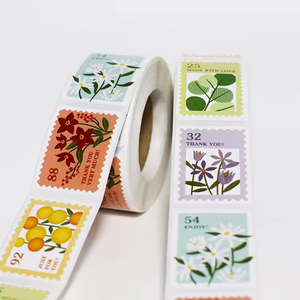 Pegatinas de Flores Estéticas al por Mayor, Lindas Pegatinas de Papel para Decoración de Tarjetas - Product Image 4