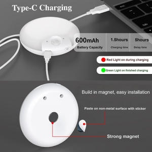 Luz LED Recargable USB Super Delgada, 600mAh, Regulable, para Escaleras, con Sensor de Movimiento, Instalación Magnética, Luces Nocturnas - Product Image 2