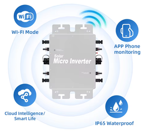 <span class=keywords><strong>Micro</strong></span> onduleur <span class=keywords><strong>300W</strong></span>-2KW en silicium polycristallin monocristallin système connecté au réseau contrôleur MPPT montage au sol usage domestique - Product Image 4