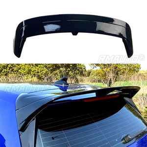 Aileron de coffre arrière noir brillant/effet carbone pour Volkswagen Golf 8 2020-2021 – Kit de carrosserie et autocollant de garniture de style - Product Image 1