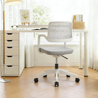 Fauteuil de bureau ergonomique en maille avec soutien lombaire mi-dos pour visiteurs, employés et cadres