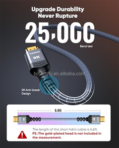 Câble Ultra Haute Vitesse 2.1 8K 60Hz 4K 120Hz 48 Gbps, blindé en nylon tressé avec feuille métallique, pour PS5, Roku TV - Product Image 6