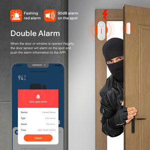 Sensor de Puerta y Ventana WiFi Tuya con Control Remoto, Detector de Contacto Magnético para Puerta con Alarma de 90dB, Compatible con la Aplicación Smart Life, PST-AW301 - Product Image 4