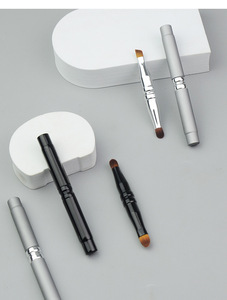 Pinceau de maquillage HQ Mixed Proc Discount, poils synthétiques, manche en plastique, double embout, pour sourcils, fard à paupières, estompage, anticernes - Product Image 3