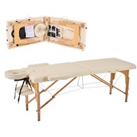Portable et pliable robuste de haute qualité hauteur réglable jambes en bois Spa Table de Massage lit