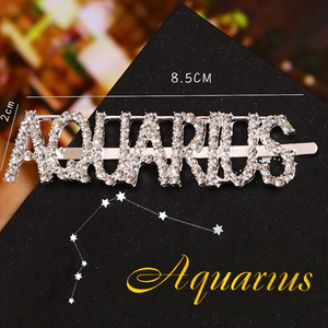 LRTOU Vente en gros d'accessoires de cheveux de mode personnalisés Épingle à cheveux en métal pour filles Épingle à cheveux avec lettre en cristal et strass - Product Image 3