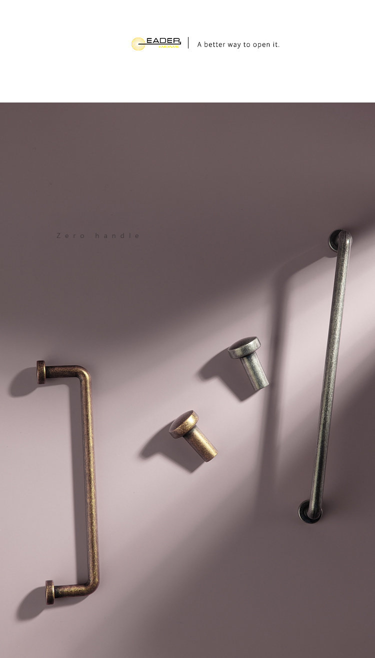EADER Cabinet and wardrobe handle new retro American hardware antique bronze ancient silver simple cabinet door handle
