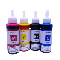 Botol 100ML T6641-T6644 tinta berbasis pewarna isi ulang untuk Epson L558 L585 L1300 L551 L550 L555 L310 L365 L565 tinta pewarna 664 pencetak Inkjet