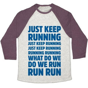 Just Keep Running Unisex Tri-Blend <b>Baseball</b> <b>Tee</b> - Product Image 4