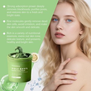 Mascarilla Facial Orgánica de Burbujas para Limpieza Profunda, Elimina las Células Muertas de la Piel, Purifica los Poros, Ilumina el Tono de la Piel, Hidrata, Tamaño Familiar Jumbo - Product Image 6