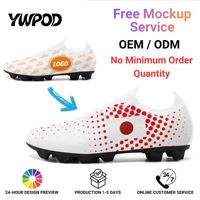 Chaussures de football en gros pour équipes OEM ODM Impression à la demande Logo personnalisé Nom personnalisé Crampons d'entraînement SC02-26025043-5