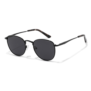 Gafas de Sol Unisex Ovaladas con Montura Metálica Completa, Lentes Grises Degradados, 100% Protección UV, para Exteriores, Adultos - Product Image 6