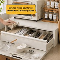 Organisateur de Comptoir Moderne avec Tiroir Coulissant pour Salle de Bain, Chambre, Salon – Rangement Cosmétique et Maquillage de Bureau