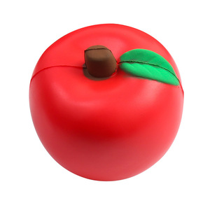 Grenzüberschreitendes Bestseller PU-Schaum Simulations-Apfel Stressabbau-Spielzeug mit individuellem Logo-Druck Hochelastischer Schwamm-Druckball <span class=keywords><strong>RB48</strong></span> - Product Image 5