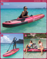 OEM Custom Debout Surf Paddle Board Offre spéciale Stand up Paddle gonflable SUP Board rose Planche de surf pour les eaux de l'océan