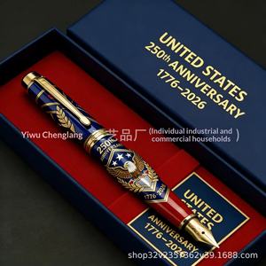 250.º aniversario transfronterizo de EE. UU. Set de Aniversario de Bolígrafo y Cuaderno de Metal y Plástico con Diseño Gráfico de Lata - Product Image 2
