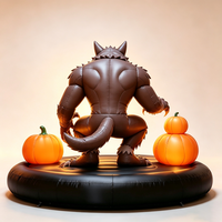 Décoration Gonflable Géante Loup-garou, Accessoire d'Ambiance Thème Halloween pour Événements, Fêtes et Affichages Festifs