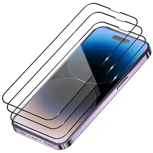 Kính cường lực iPhone 14 Pro Max 11 12 13 14 15 Pro Max Mini XR 7 8 Plus SE 2020 6 6S 9D bảo vệ màn hình cứng mẫu miễn phí