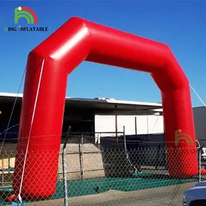 Personalizado corrida arco publicidade cor vermelha inflável portão entrada inflável para eventos esportivos