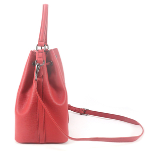 Custom Women Drawstring Bucket Bags for Women PU Leather Shoulder <b>Handbag</b> Casual Tote Bags Vintage Leather. - Product Image 6