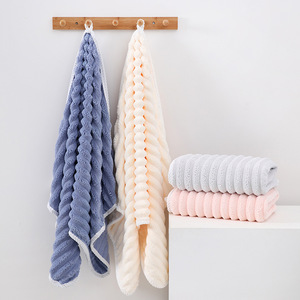 Toallas de Baño de Felpa Coral 140x70cm 160x90cm de Secado Rápido, Absorbentes, de Color Sólido, Rectangulares, para Uso Doméstico YH-8517 - Product Image 1
