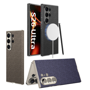 GKK Lucky PU Electroplate Magnetic <b>Ring</b> Wireless Charge Mobile <b>Phone</b> Case for for S26/S25/S24/S23 Ultra Shockproof - Product Image 1