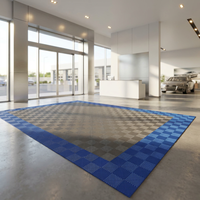 Dalles de sol de garage professionnelles en PP, revêtement de sol emboîtable pour lavage de voitures et réparation automobile
