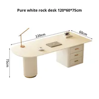 Escritorio de ordenador ligero extensible moderno de lujo para oficina de consulta de salón de belleza en casa