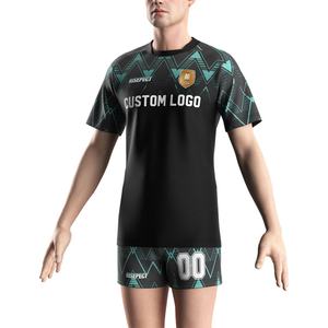 T-shirt de sport personnalisé pour homme, col rond, séchage rapide, sublimation ODM, musculation, maillot de rugby professionnel Mexique - Product Image 5