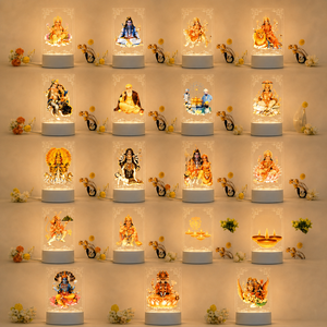 Ganesha Hindu-Gott 3D LED Nachtlicht Tischlampe CE RoHS Kundenspezifisches Artwork ODM OEM Religiöse Heimdekoration Großhandel - Product Image 3