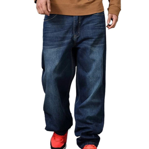 Jeans de estilo urbano para hombre, pantalones casuales holgados para chicos, pantalones vaqueros holgados de estilo urbano a la moda para hombre - Product Image 4