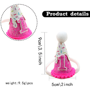 หมวกวันเกิดเด็กผู้หญิง1/2/3/4/5/6ปีกิ๊บติดผมสำหรับเด็กผู้หญิงสุขสันต์วันเกิดที่คาดผมอุปกรณ์แต่งผมสำหรับเด็ก - Product Image 2