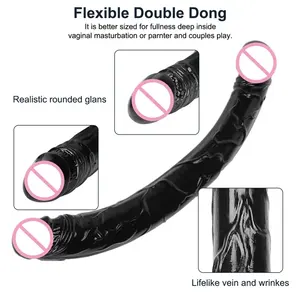 38 cm Doppel-Dildo Realistischer Mini Weicher Dildo Anal-Sexspielzeug für Frauen Riesiger Lesben-Masturbator Doppelseitiger Dong Penis - Product Image 3