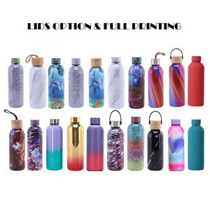 Tùy chỉnh cao su sơn đôi Tường Cách Nhiệt uống chai Tumbler thép không gỉ chân không <span class=keywords><strong>Flask</strong></span> với nhiều nắp đậy cho du lịch - Product Image 4