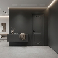Porte de chambre moderne en bois de qualité supérieure KX-2, porte intérieure en polymère CPL écologique, résistante à l'eau, finition pour usage hôtelier