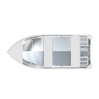 Bateau à bascule en aluminium à profil bas, silencieux et prêt à la pêche, pour plongeur, homologué CE Grade D, capacité 3 personnes