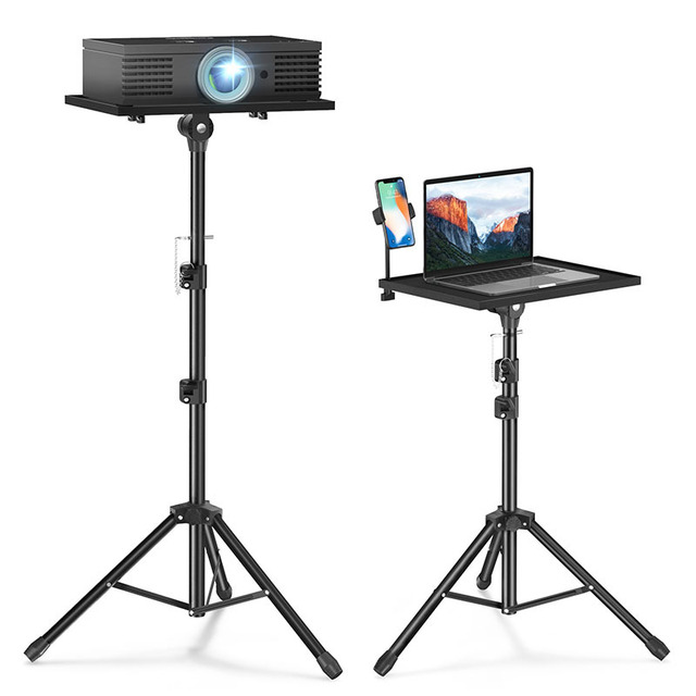 Universal Projector Stand Adjustable Laptop Projector Tripod Stand With Tray