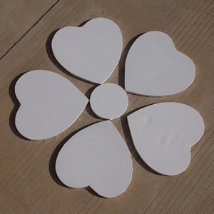 Tela Bianca a Forma di Cuore in Misto Lino Bomeijia con Cornice in <span class=keywords><strong>Legno</strong></span> <span class=keywords><strong>per</strong></span> <span class=keywords><strong>Pittura</strong></span> Artistica, Misure 15-40cm, Logo Personalizzabile Disponibile - Product Image 5