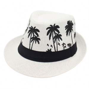 Chapeau Fedora en papier unisexe tendance avec protection UPF pour les voyages quotidiens et les activités de plein air - Product Image 2
