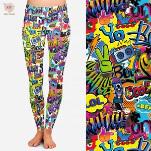 Leggings con Estampado de Grafiti para Fiesta Urbana, Pantalones de Yoga 2022, Leggings Personalizados de Cintura Alta, Suaves como la Mantequilla, para Mujer - Product Image 4